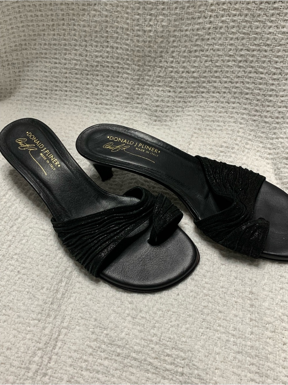 Donald J Pliner "Verda" leather slide heel sandals